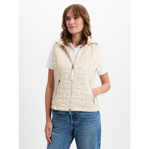 Lebek Damska pikowana kamizelka Kobiety piaskowy jednolity ze sklepu vangraaf w kategorii Kamizelki damskie - zdjęcie 179569021