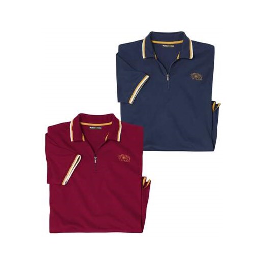 Zestaw 2 polo z kołnierzem z suwakiem Explorer ze sklepu Atlas For Men w kategorii T-shirty męskie - zdjęcie 179569211