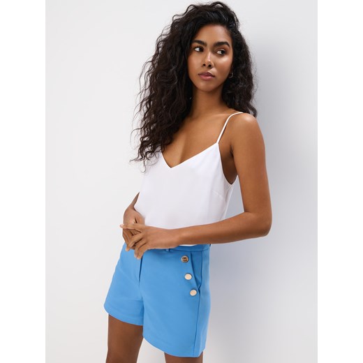 Mohito - Top basic - biały ze sklepu Mohito w kategorii Bluzki damskie - zdjęcie 179569331