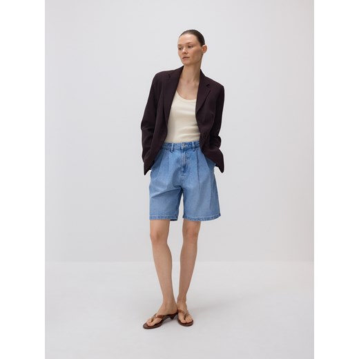 Reserved - Jednorzędowa marynarka - ciemnobrązowy Reserved L Reserved