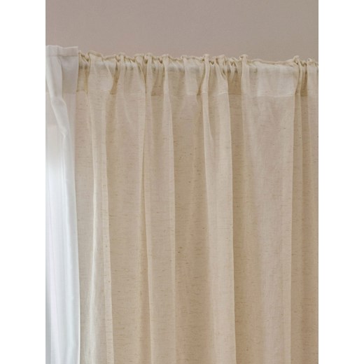 Sinsay - Zasłona z imitacji lnu - beżowy Sinsay One Size Sinsay
