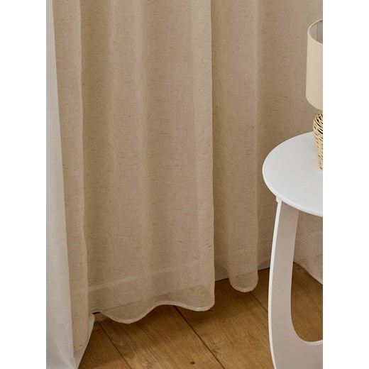 Sinsay - Zasłona z imitacji lnu - beżowy Sinsay One Size Sinsay