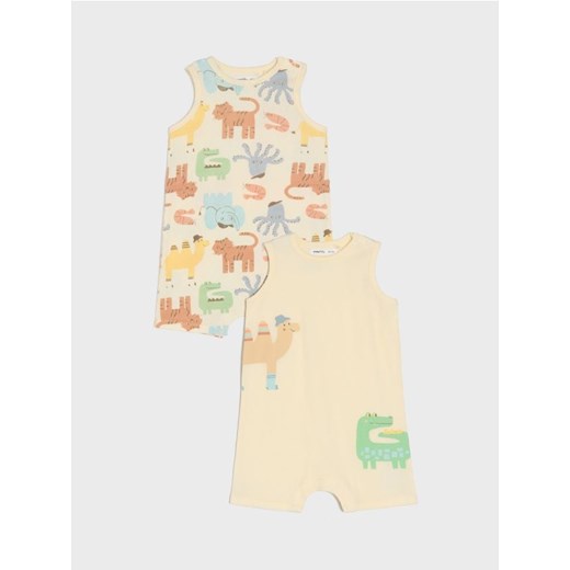 Sinsay - Rampersy 2 pack - kremowy ze sklepu Sinsay w kategorii Rampersy - zdjęcie 179572320