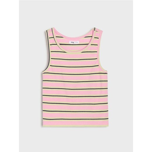 Sinsay - Koszulka bez rękawów z elastycznej dzianiny - wielobarwny ze sklepu Sinsay w kategorii T-shirty chłopięce - zdjęcie 179572504