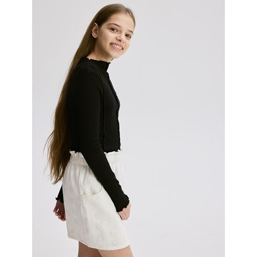 Reserved - Spódnica z ażurowym wzorem - złamana biel Reserved 116 (5-6 lat) Reserved
