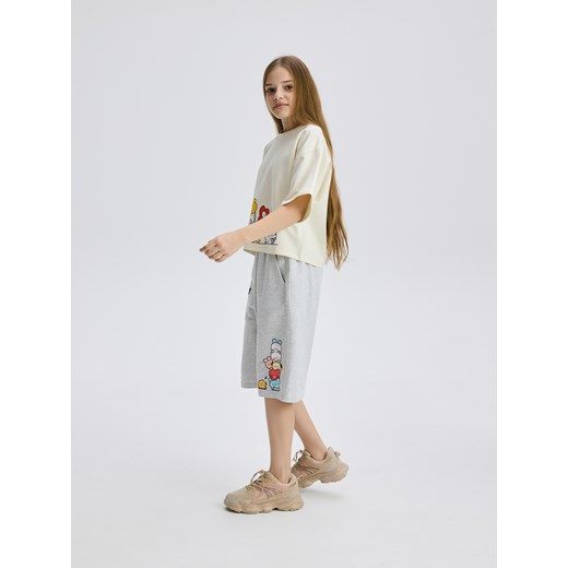 Reserved - Szorty z nadrukiem BT21 - jasnoszary Reserved 152 (11 lat) Reserved