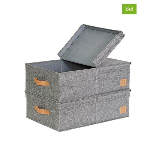 STORE IT Pudełka (2 szt.) &quot;Premium&quot; w kolorze szarym - 50 x 33 x 16 cm ze sklepu Limango Polska w kategorii Okulary przeciwsłoneczne męskie - zdjęcie 179574340