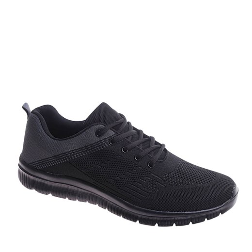 Sznurowane czarne męskie buty sportowe Duże rozmiary /E8-1 17467 S479/ ze sklepu Pantofelek24.pl w kategorii Buty sportowe męskie - zdjęcie 179575683