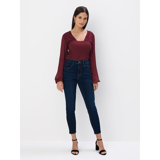 Mohito - Jeansy skinny push up - granatowy ze sklepu Mohito w kategorii Jeansy damskie - zdjęcie 179576523