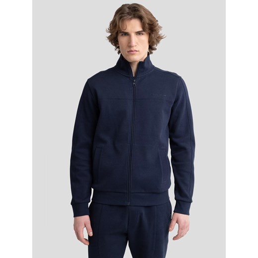 Bluza męska rozpinana ze stójką granatowa Wlador 403 ze sklepu Big Star w kategorii Bluzy męskie - zdjęcie 179581644