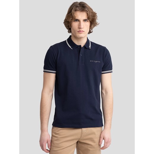 Koszulka męska polo granatowa Wladym 403 ze sklepu Big Star w kategorii T-shirty męskie - zdjęcie 179581650