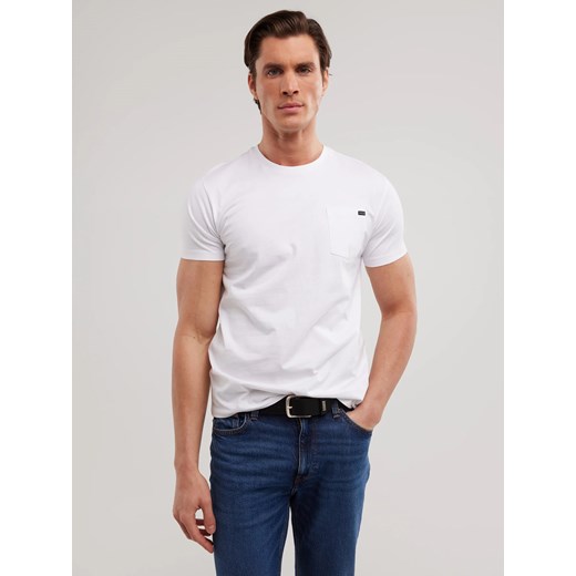 Koszulka męska z kieszonką biała Carbon 101 ze sklepu Big Star w kategorii T-shirty męskie - zdjęcie 179582233