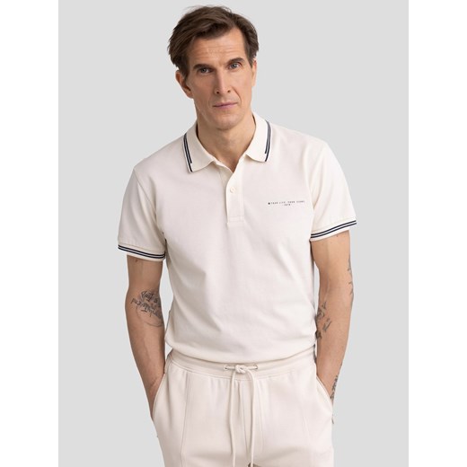 Koszulka męska polo kremowa Wladym 103 ze sklepu Big Star w kategorii T-shirty męskie - zdjęcie 179582414
