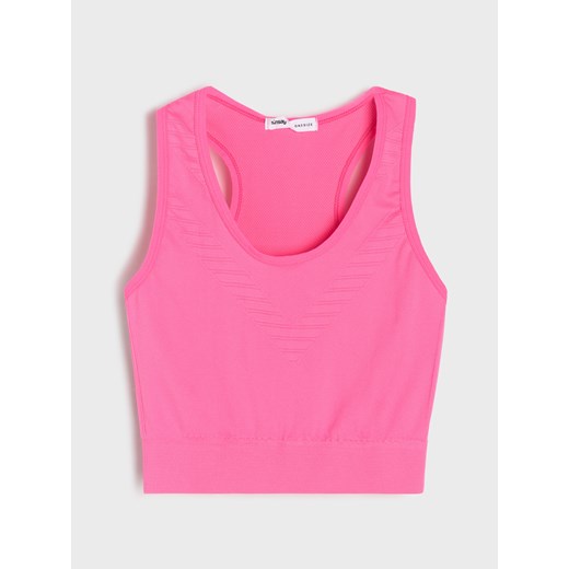 Sinsay - Top sportowy z szerokimi ramiączkami - różowy Sinsay One Size Sinsay