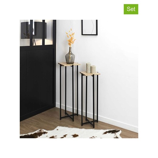 Rétro Chic Stoliki (2 szt.) w kolorze czarno-brązowym ze sklepu Limango Polska w kategorii Kolczyki - zdjęcie 179584073