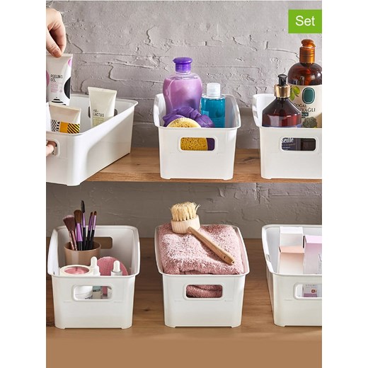 Violeta Home Koszyki (6 szt.) w kolorze białym - 31 x 17 x 10,5 cm Violeta Home onesize okazja Limango Polska