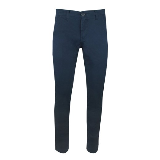 Wiosenno-Letnie, Bawełniane Spodnie (Chinos) - Pako Jeans - Granatowe SPPJNSericGR ze sklepu JegoSzafa.pl w kategorii Spodnie męskie - zdjęcie 179585390