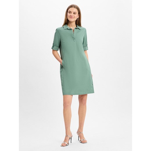 Robe Légère Sukienka damska Kobiety Bawełna seledynowy jednolity ze sklepu vangraaf w kategorii Sukienki - zdjęcie 179585541