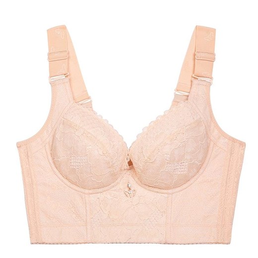 Biustonosz plus size typu gorset - Beżowy 90C ze sklepu Intimica.pl w kategorii Biustonosze - zdjęcie 179586744
