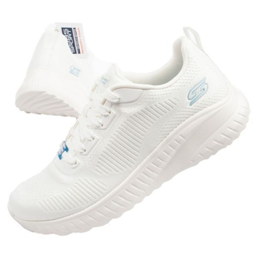 Buty Skechers 117209/OFWT białe ze sklepu ButyModne.pl w kategorii Buty sportowe damskie - zdjęcie 179595804
