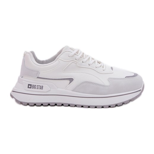 Sneakersy Damskie Big Star RR274A213 HI-POLY System Białe ze sklepu ButyModne.pl w kategorii Buty sportowe damskie - zdjęcie 179595900