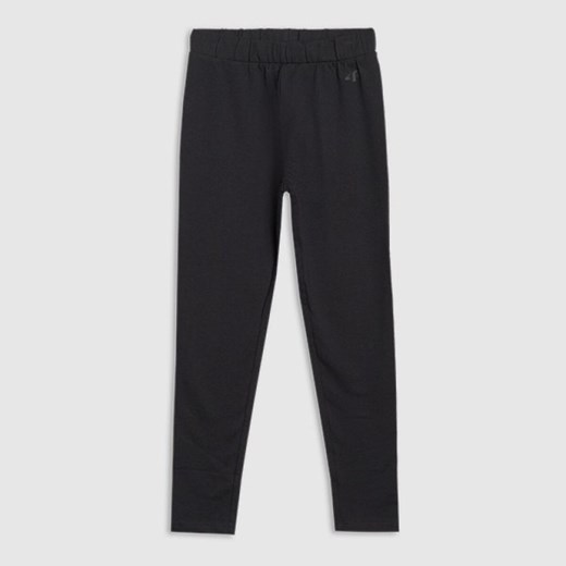 Dziewczęce legginsy basic 4F 4FJWSS25TTIGF198 - czarne ze sklepu Sportstylestory.com w kategorii Spodnie dziewczęce - zdjęcie 179596492