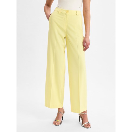 More & More Damskie spodnie z tkaniny modułowej Kobiety żółty jednolity ze sklepu vangraaf w kategorii Spodnie damskie - zdjęcie 179599064