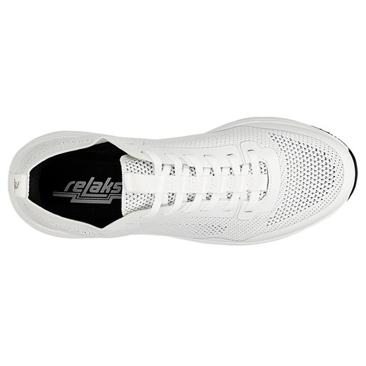 Białe Sneakersy Relaks Z Odblaskowym Logo Na Pięcie Relaks 38 Wojas