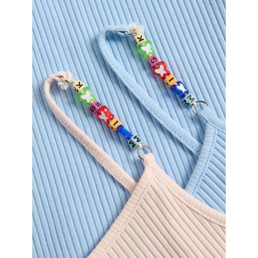 Reserved - Top z ozdobnymi ramiączkami - brzoskwiniowy Reserved 116 (5-6 lat) Reserved