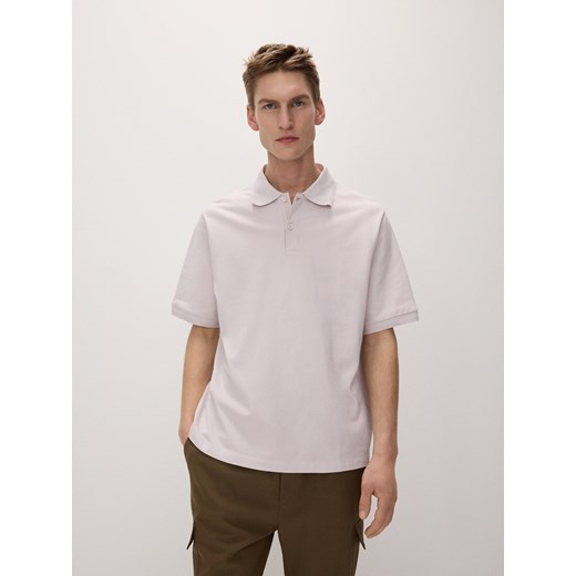 Reserved - Koszulka polo oversize - różowy Reserved S Reserved