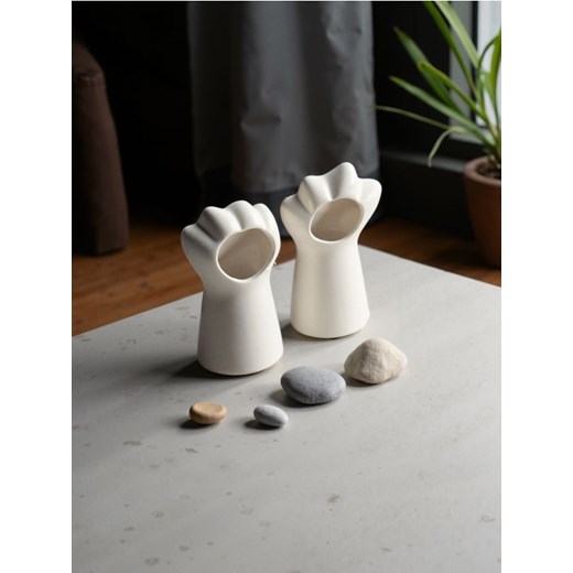 Sinsay - Wazony w kształcie kocich łapek 2 pack - biały ze sklepu Sinsay w kategorii Wazony - zdjęcie 179601853
