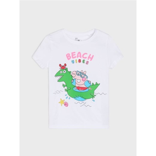 Sinsay - Koszulka Peppa Pig - biały ze sklepu Sinsay w kategorii Bluzki dziewczęce - zdjęcie 179601870