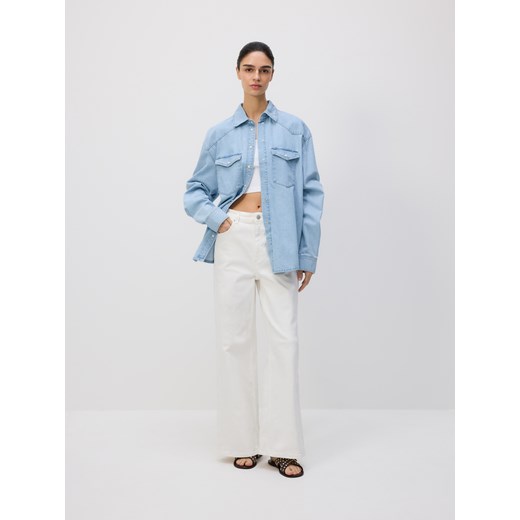 Reserved - Jeansowa koszula oversize - niebieski Reserved S Reserved