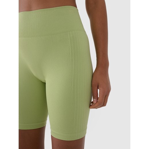 Damskie legginsy kolarki treningowe 4F 4FRSS25TFSTF022 - zielone M/L Sportstylestory.com