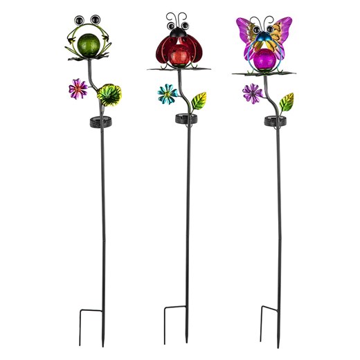 Garden Hero Solarna lampa ogrodowa LED - wys. 88 cm (produkt niespodzianka) ze sklepu Limango Polska w kategorii Kolczyki - zdjęcie 179604061