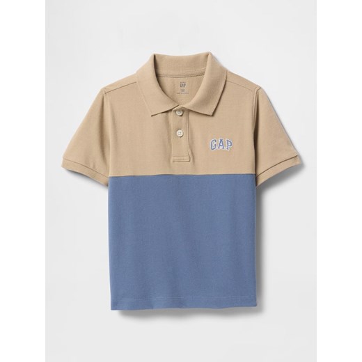 GAP Koszulka polo w kolorze beżowo-niebieskim ze sklepu Limango Polska w kategorii T-shirty chłopięce - zdjęcie 179604772