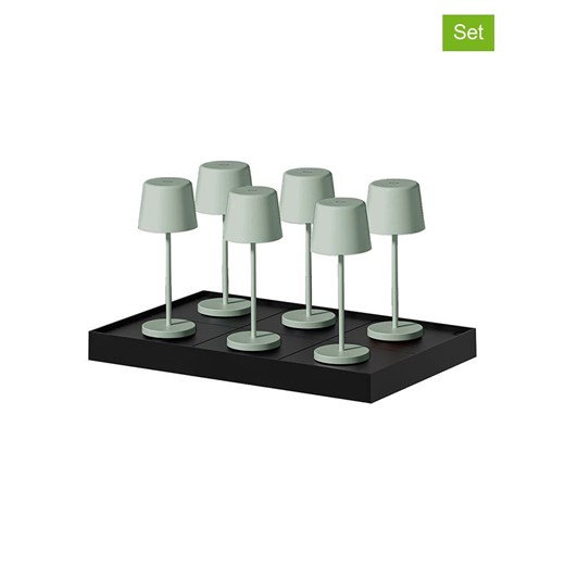 lumisky Lampy stołowe LED (6 szt.) &quot;Kelly Mini&quot; w kolorze khaki - wys. 22 x Ø 8,2 cm ze sklepu Limango Polska w kategorii Oświetlenie led - zdjęcie 179604960