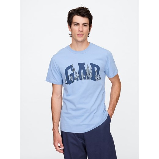 GAP Koszulka w kolorze błękitnym ze sklepu Limango Polska w kategorii T-shirty męskie - zdjęcie 179605104