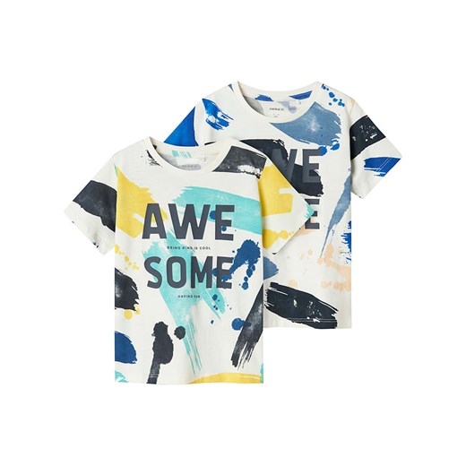 name it Koszulki (2 szt.) w kolorze białym ze wzorem ze sklepu Limango Polska w kategorii T-shirty chłopięce - zdjęcie 179605812