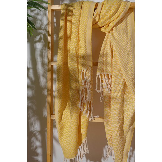 Elizabed Ręcznik plażowy w kolorze żółto-beżowym Elizabed 100x180 cm wyprzedaż Limango Polska