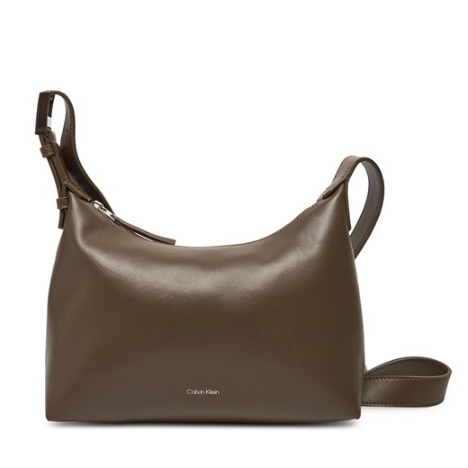 Torebka Calvin Klein Hardware Strap Medium Crossbody K60K613028 Brązowy Calvin Klein one size eobuwie.pl