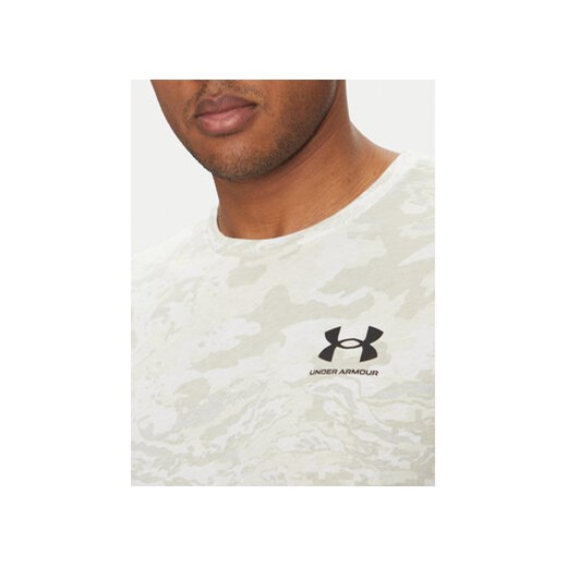 T-shirt męski Under Armour z krótkim rękawem biały w sportowym stylu 