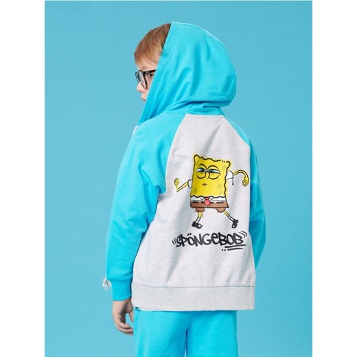 Sinsay - Rozpinana bluza z kapturem SpongeBob - szary ze sklepu Sinsay w kategorii Bluzy chłopięce - zdjęcie 179613622