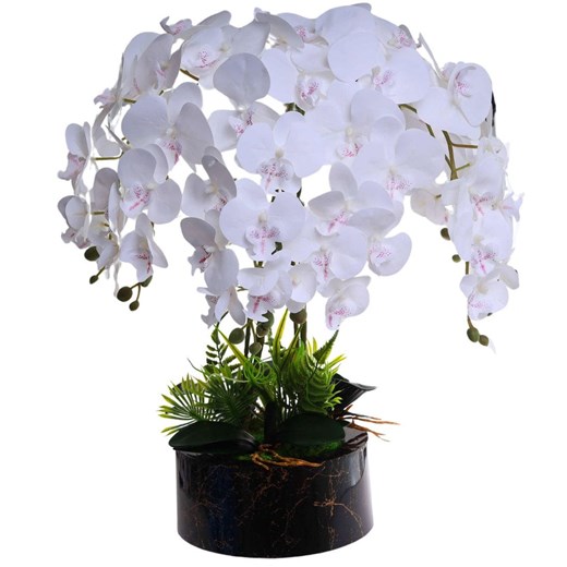 Biały storczyk orchidea Premium 6 pędów 65 cm K96 ze sklepu Pantofelek24.pl w kategorii Dekoracje - zdjęcie 179617044