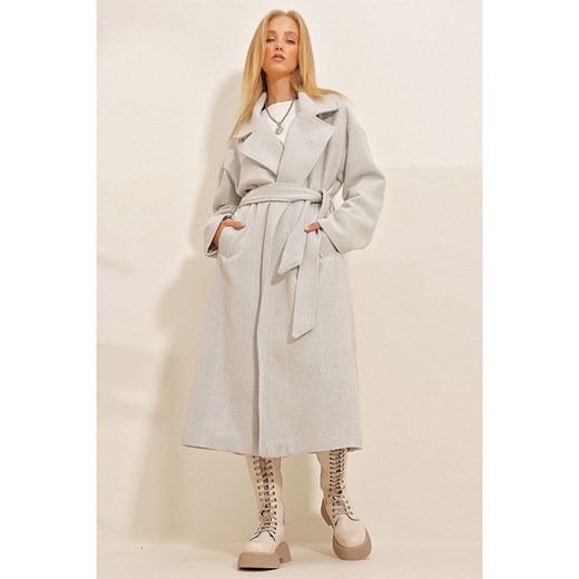 Trend Alacati Płaszcz przejściowy w kolorze szarym Trend Alacati M promocja Limango Polska