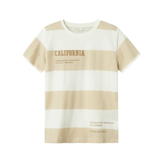 name it Koszulka w kolorze beżowo-kremowym ze sklepu Limango Polska w kategorii T-shirty chłopięce - zdjęcie 179617412