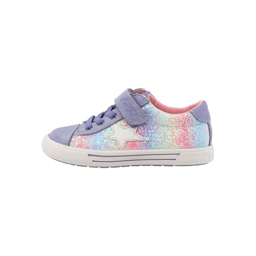Lurchi Skórzane sneakersy w kolorze fioletowym ze wzorem ze sklepu Limango Polska w kategorii Trampki dziecięce - zdjęcie 179617493