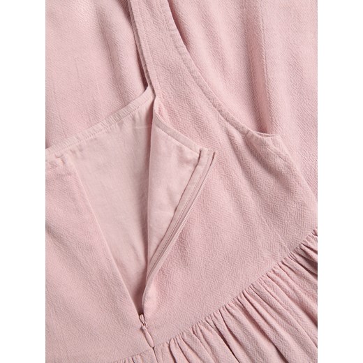 Reserved - Wiskozowa sukienka z dodatkiem lnu - brudny róż Reserved 158 (12 lat) Reserved
