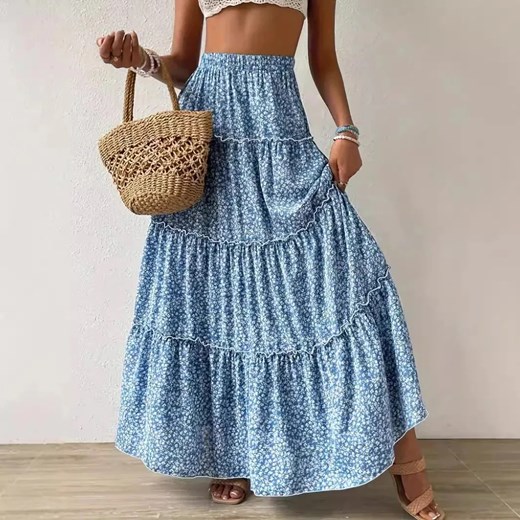 Spódnica maxi boho - Niebieski S ze sklepu Intimica.pl w kategorii Spódnice - zdjęcie 179625924