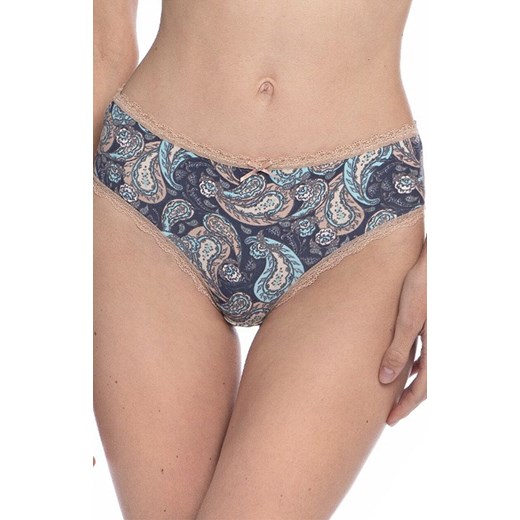 2-pack bawełniane figi damskie plus size L-1541BIEX, Kolor granatowy-wzór, Rozmiar 2XL, LAMA ze sklepu Primodo w kategorii Majtki damskie - zdjęcie 179629223